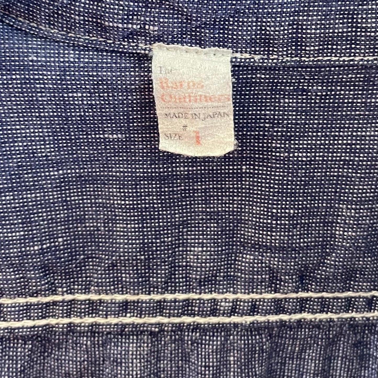 Chambray Casual Work Shirt Blue Double-Stiched