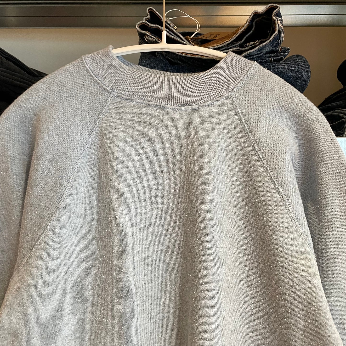 Blank Sweatshirt Raglan Gray
