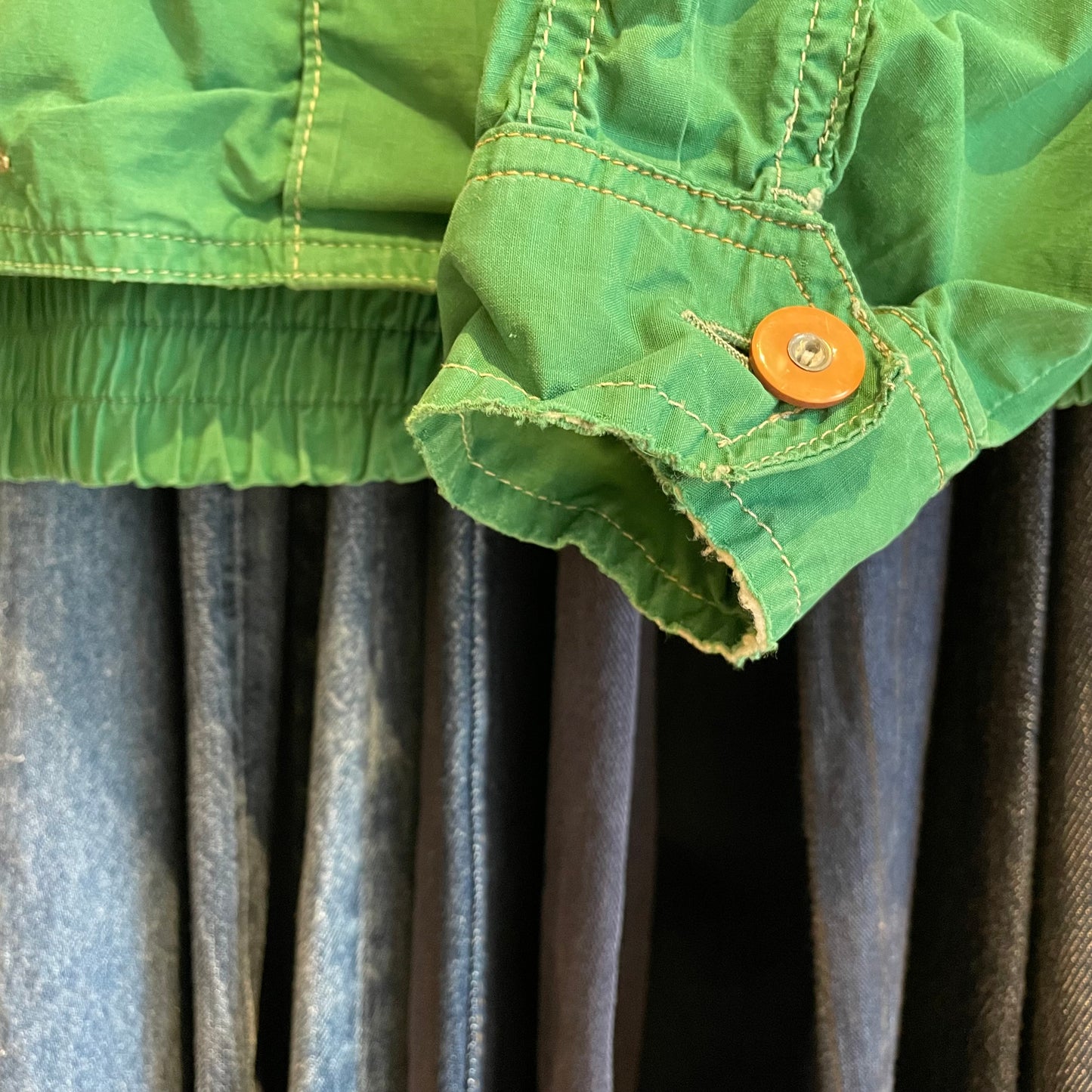 Quilted Work Jacket Green