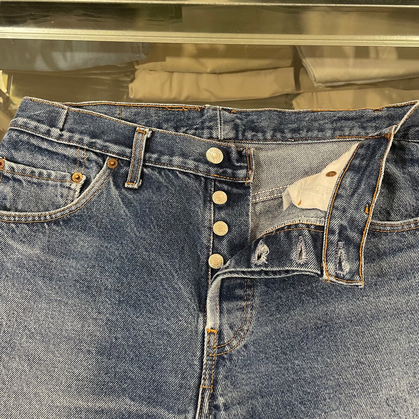501 Jeans Regular Medium Straight Washed Blue