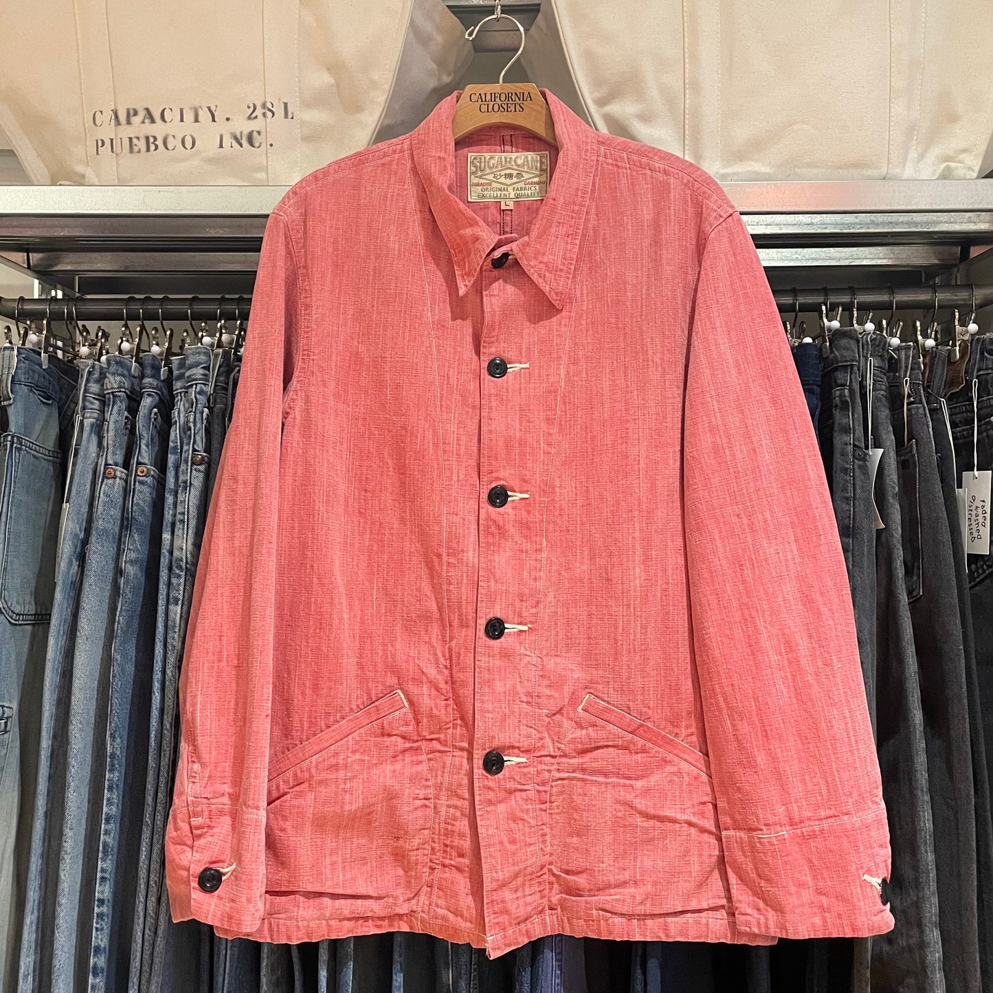 Sugar Cane Fiber Chore Jacket Faded Pink