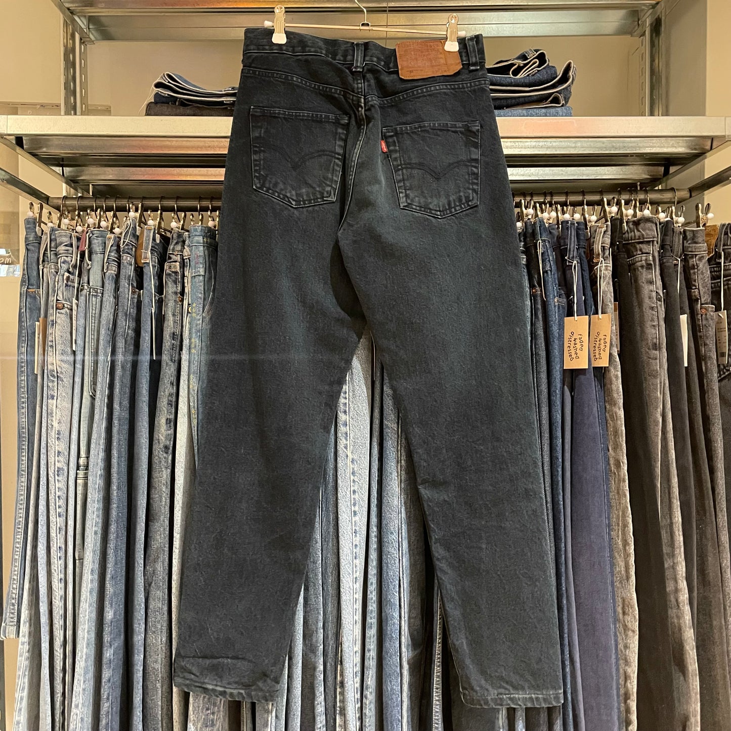 501 Jeans Regular Straight Medium Washed Black
