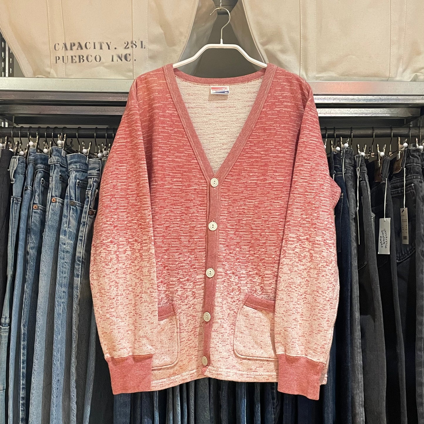 Heathered Sweat Cardigan Pink