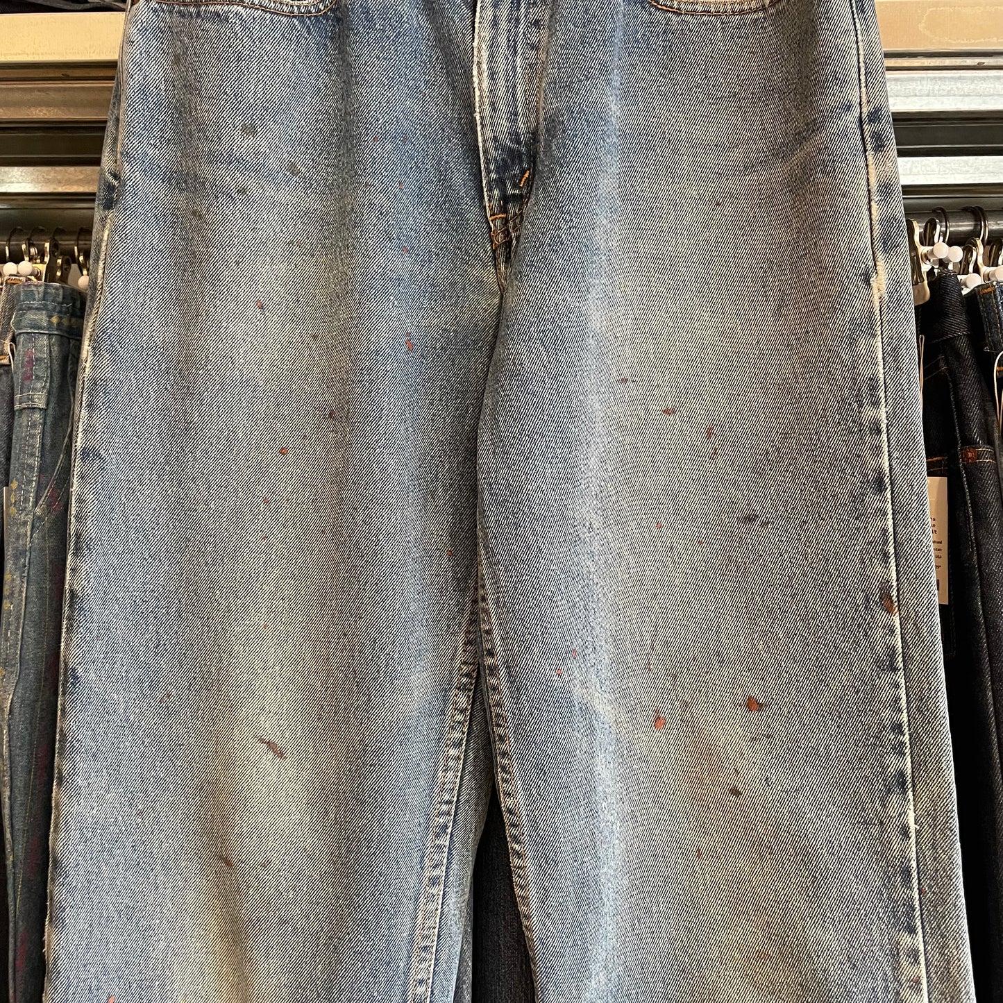 Paint-Stained 550 Relaxed Fit Jeans Blue