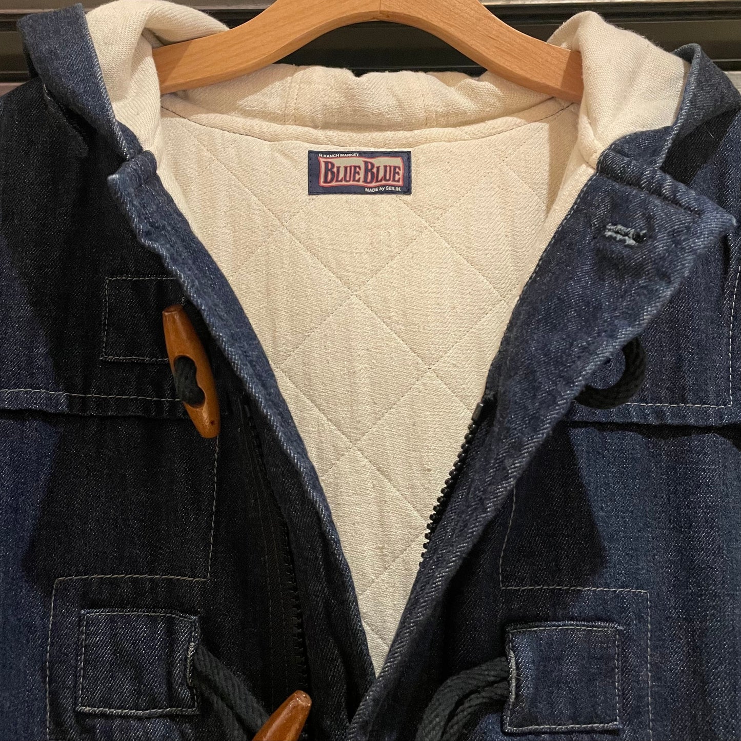 Indigo Denim Duffle Coat