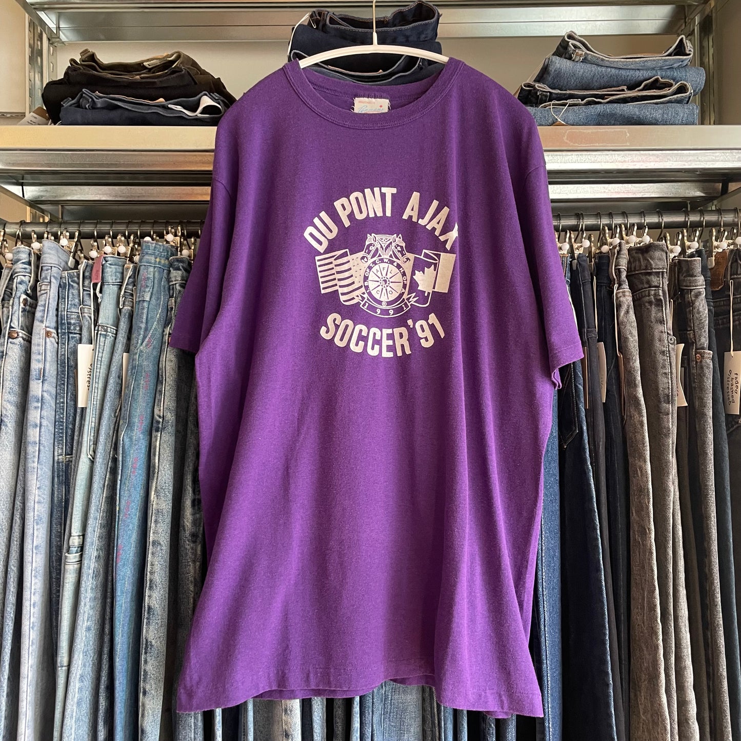 Purple '91 Du Pont Ajax Soccer T-Shirt