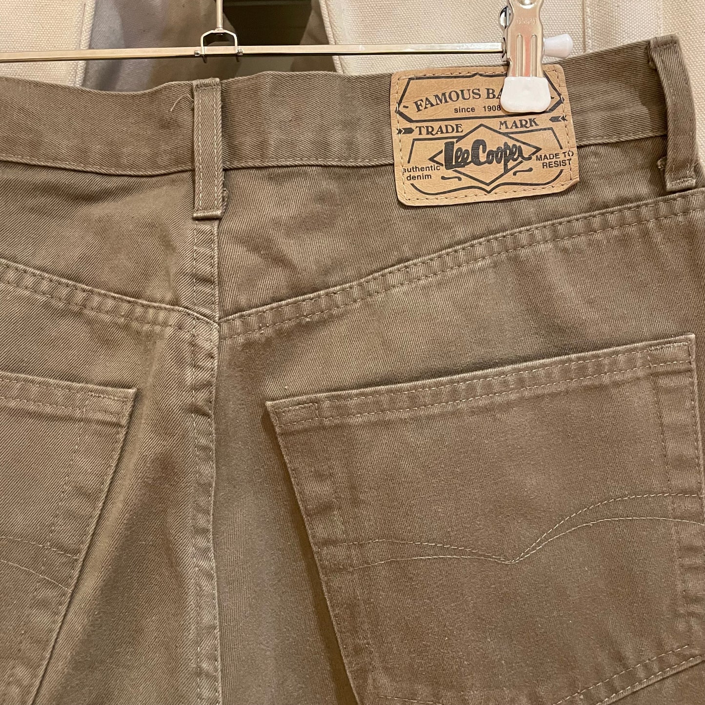 Relaxed Straight Pants Brown Lampo Zip