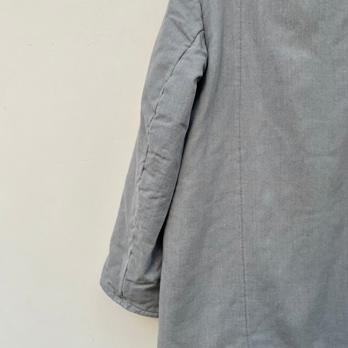 Bleached Quilting Euro Work Jacket Light Grey
