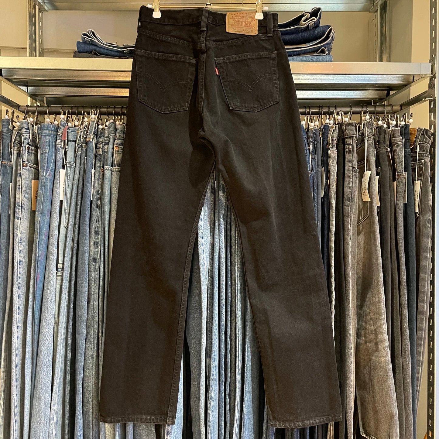 Black 501 Denim Jeans Button Fly USA