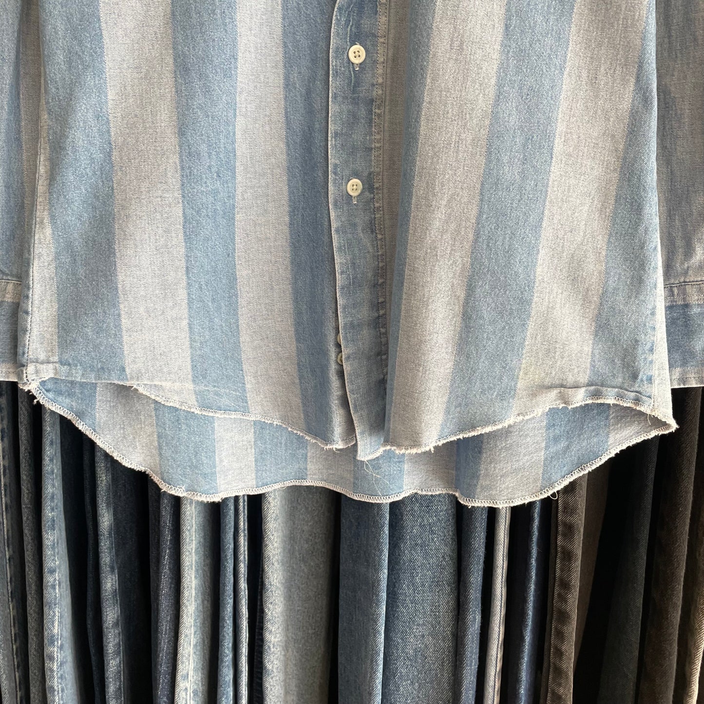 Snap Front Western Shirt Cream