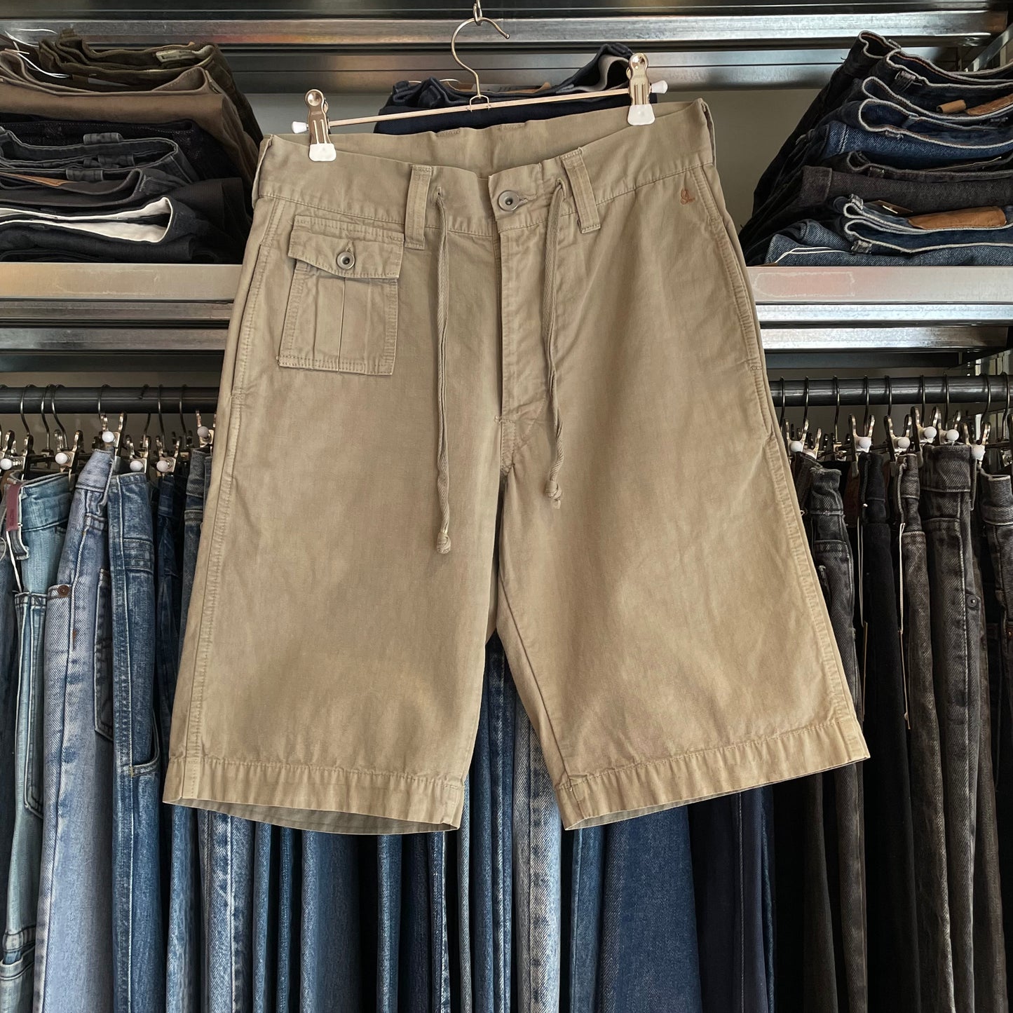Cotton Shorts Khaki Light Cotton