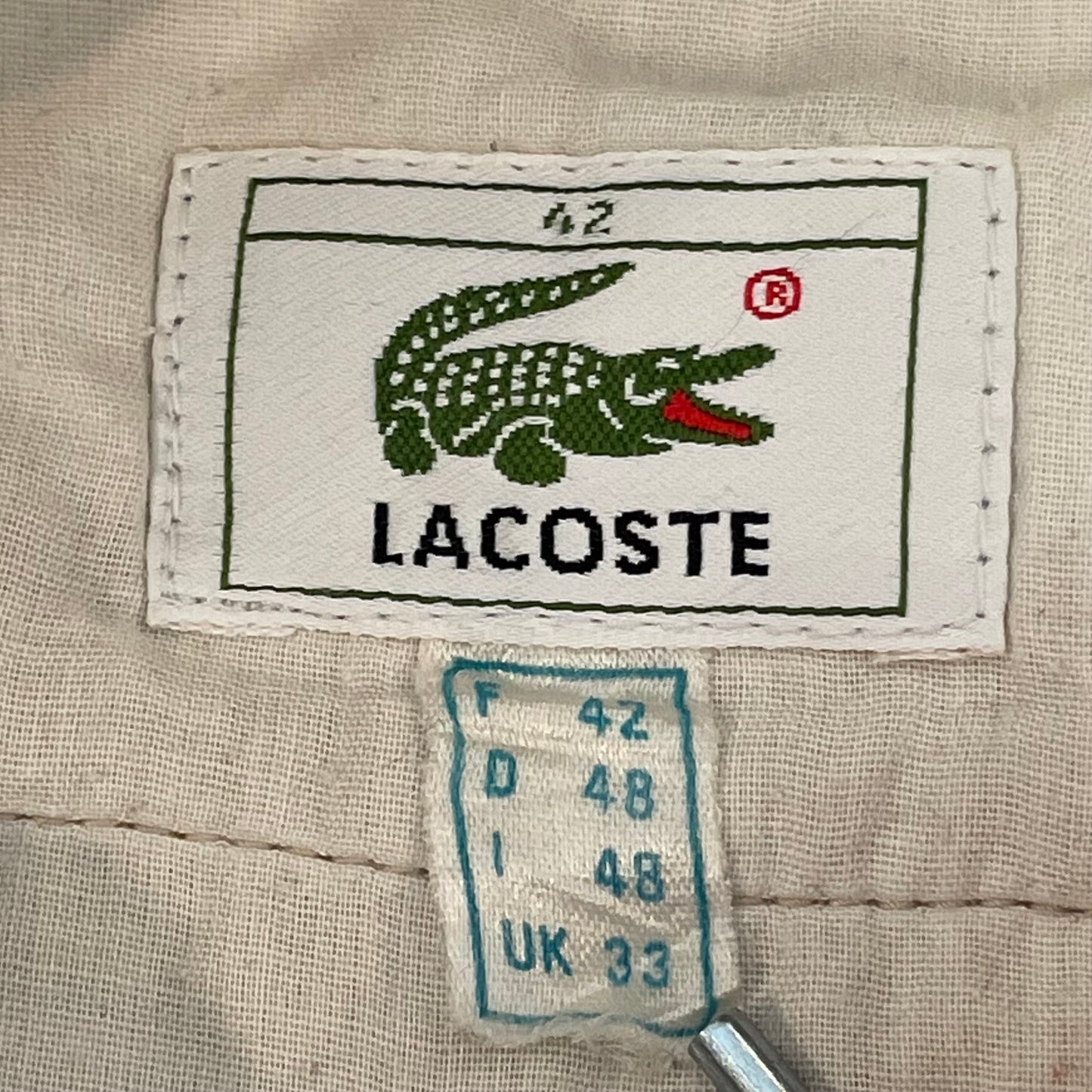 Two-Plested Cotton Trousers Beige
