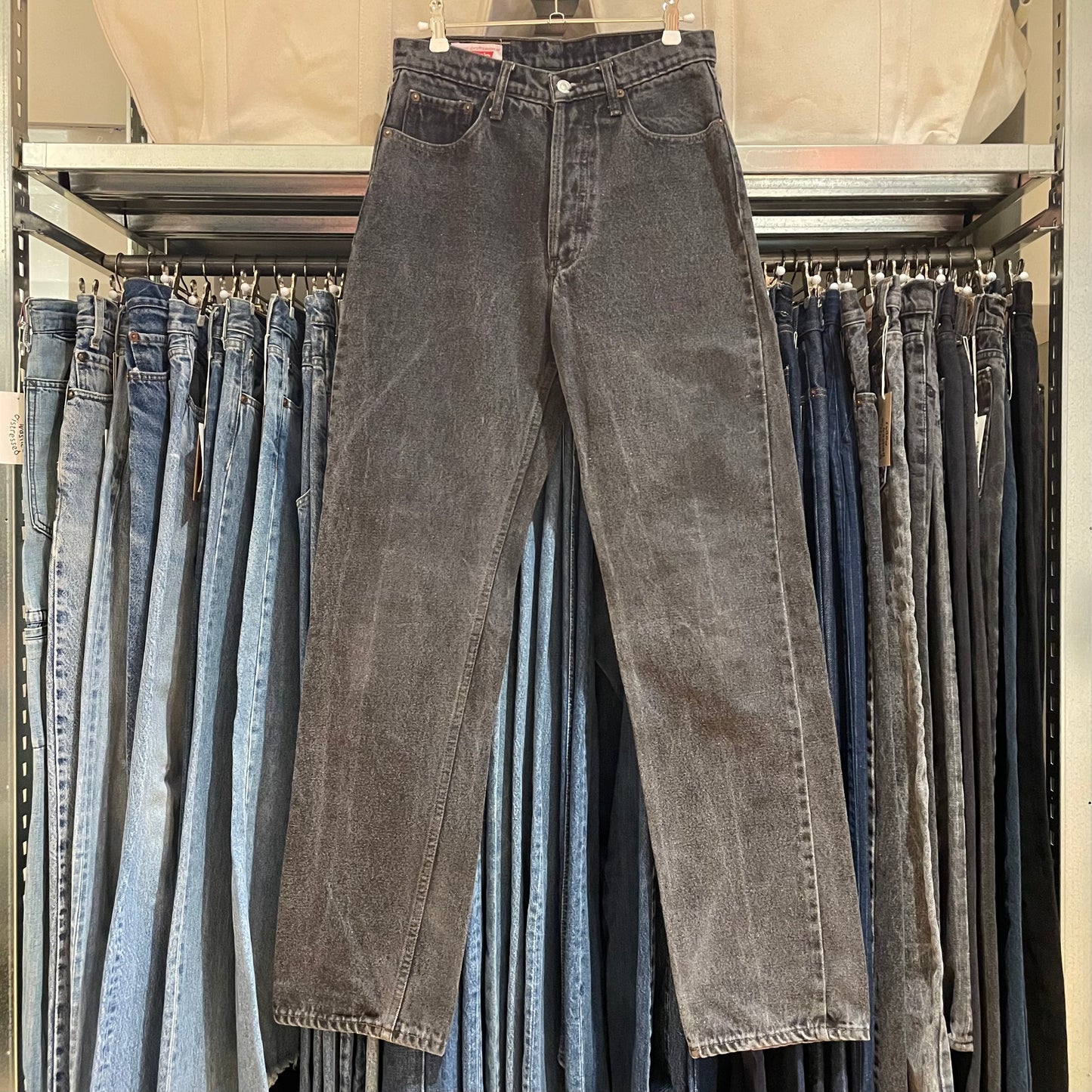 501 Jeans Regular Straight Washed Black