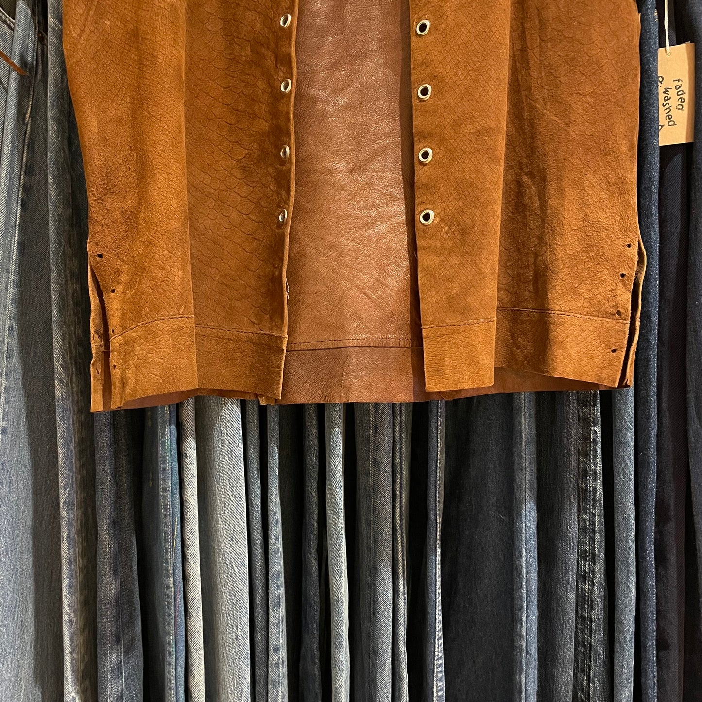 Reptile Texture Shirt Brown