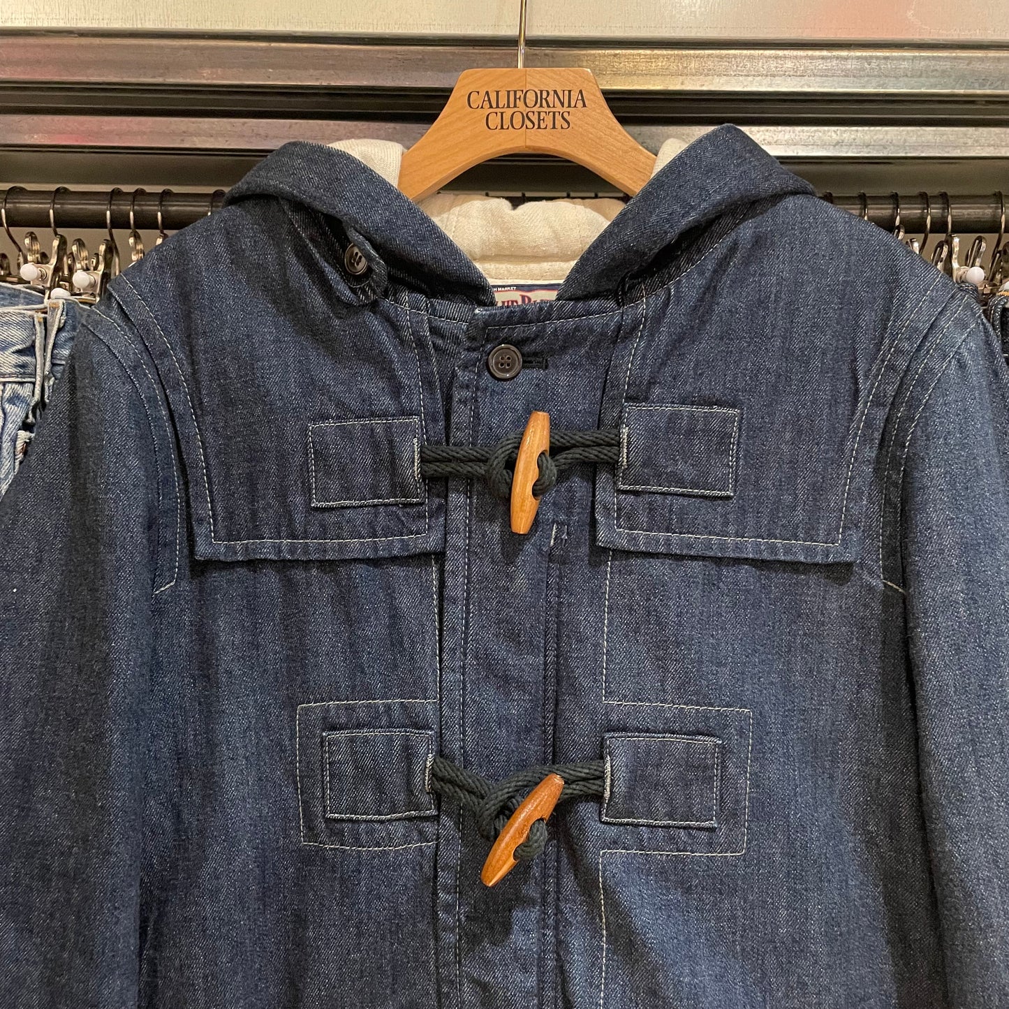 Indigo Denim Duffle Coat