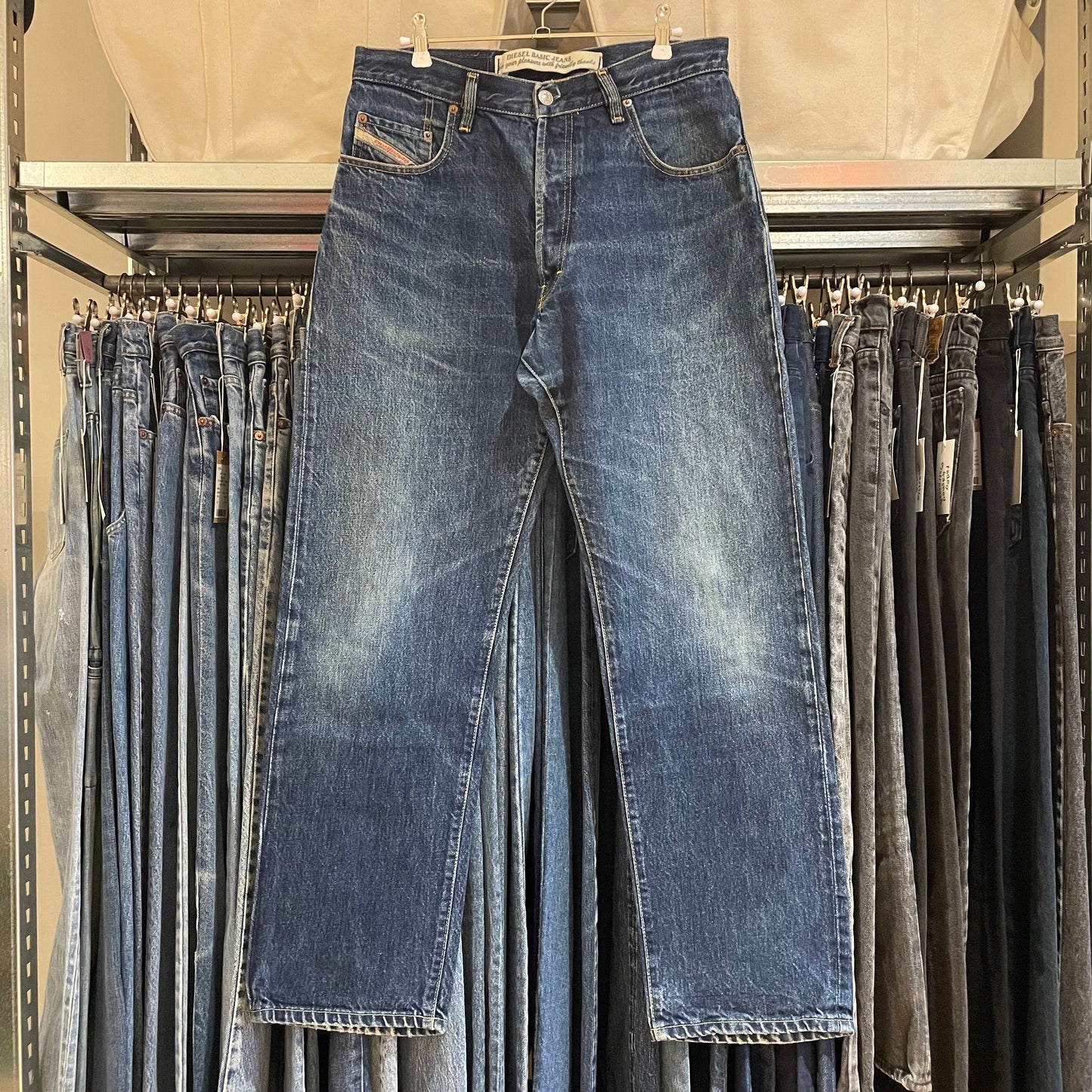 Regular Straight Jeans Dark Wash Indigo