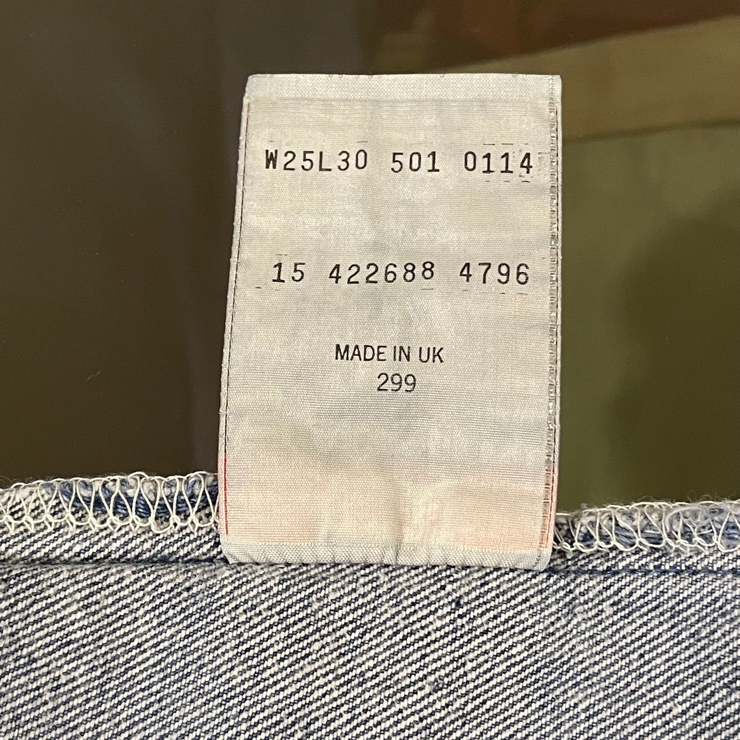Blue 501 Button Fly Denim Jeans