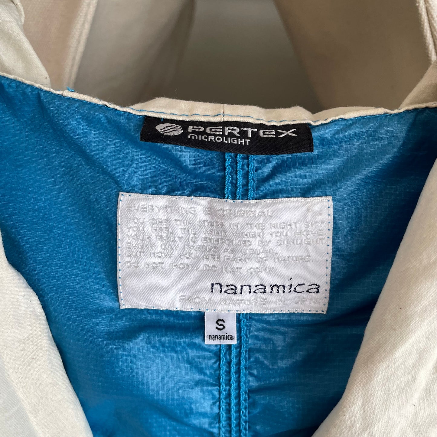 Lightweight Hooded Nylon Jacket Blue Pertex