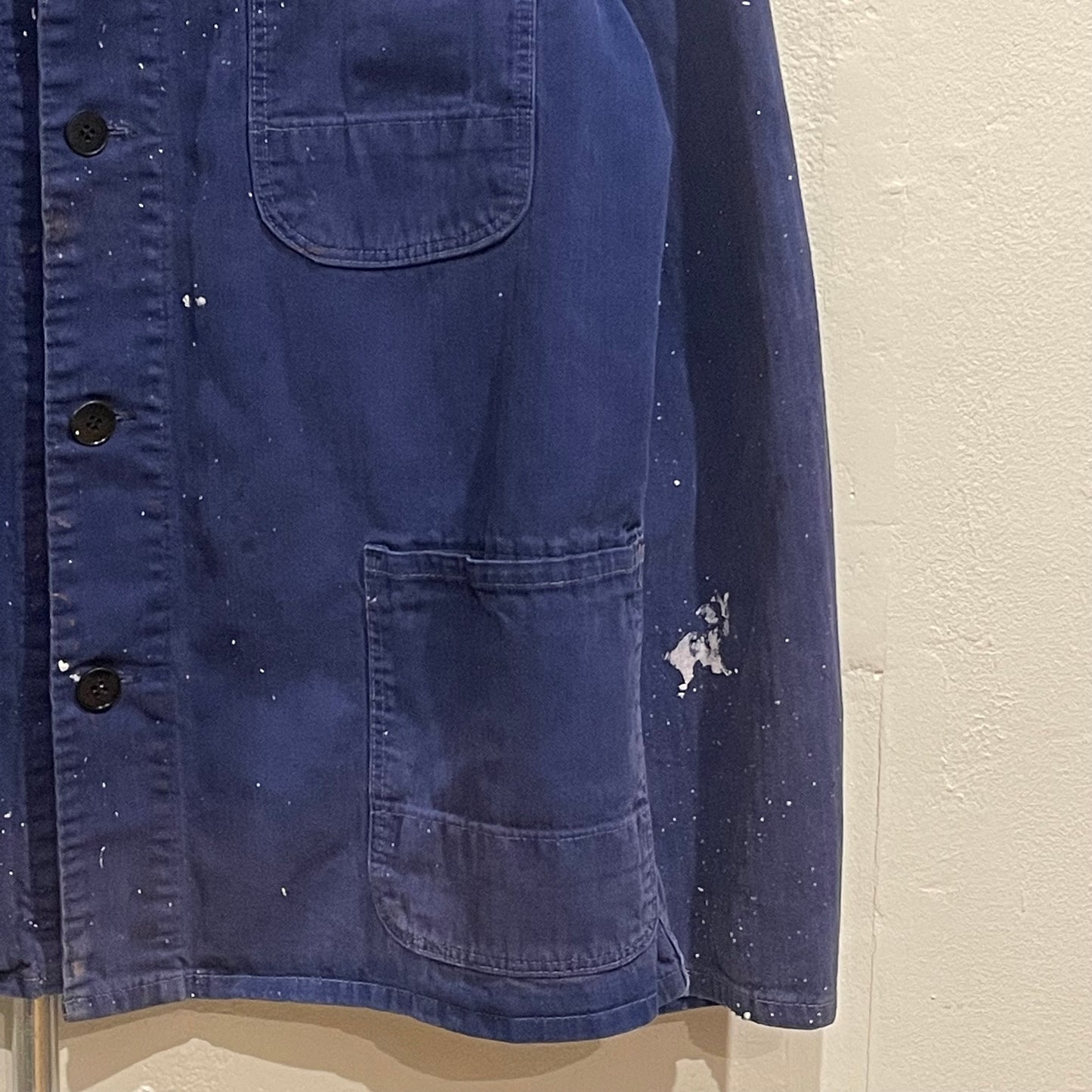 Indigo Work Coveralls Button Up Blue Vintage