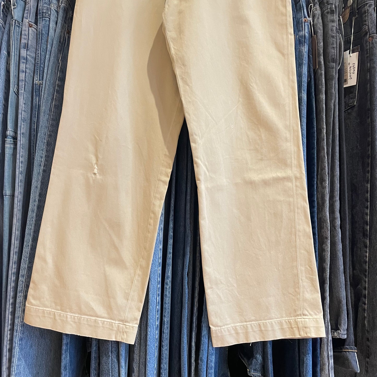 Military Chino Pants Distressed Scovill Zip