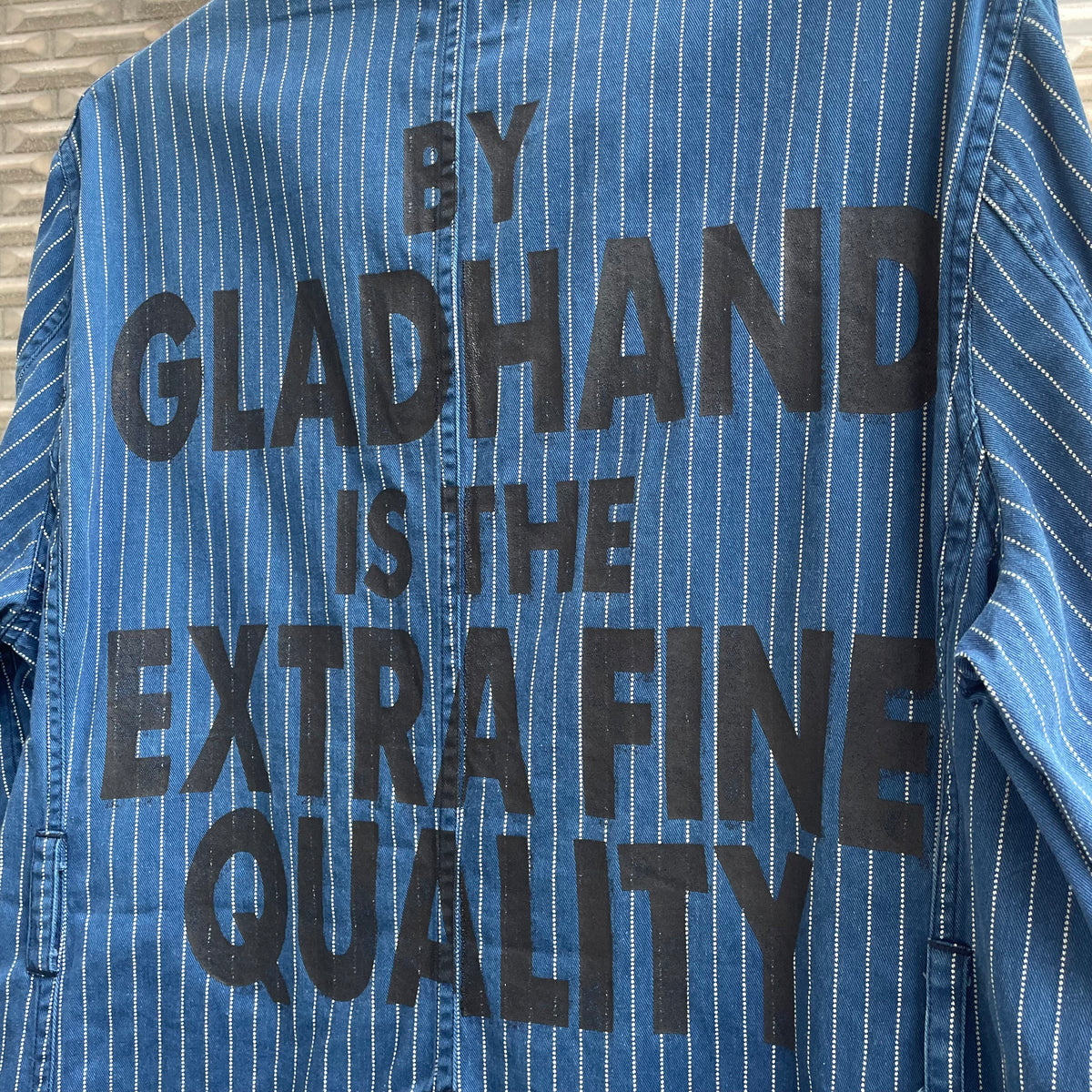 Stripe Shop Coat Blue