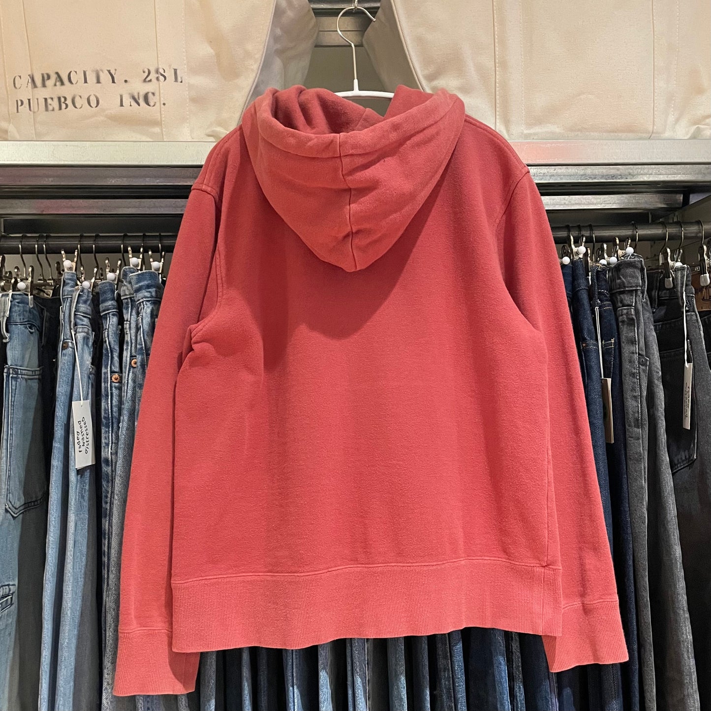 Red Faded Zip-Up Hoodie