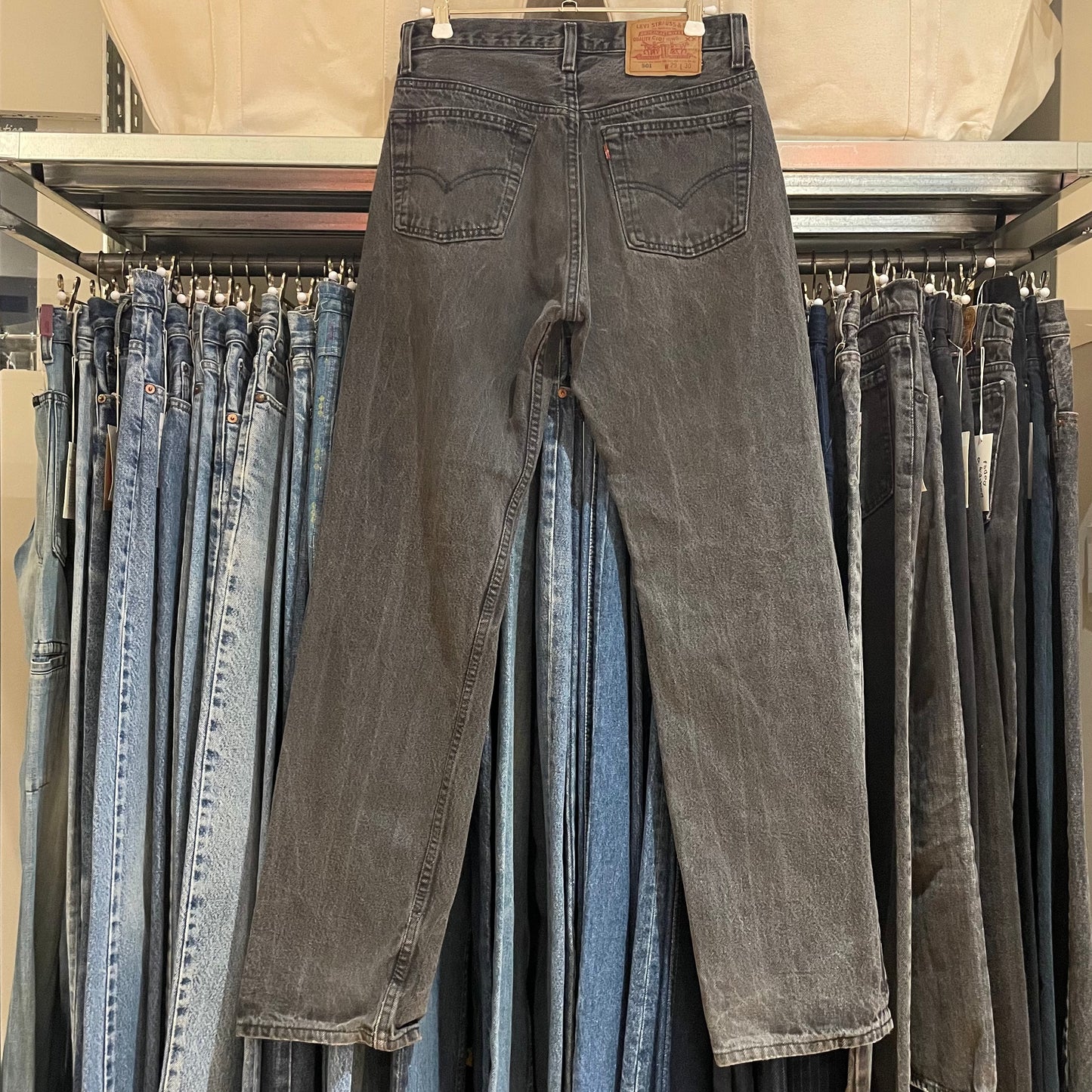 501 Jeans Regular Straight Washed Black