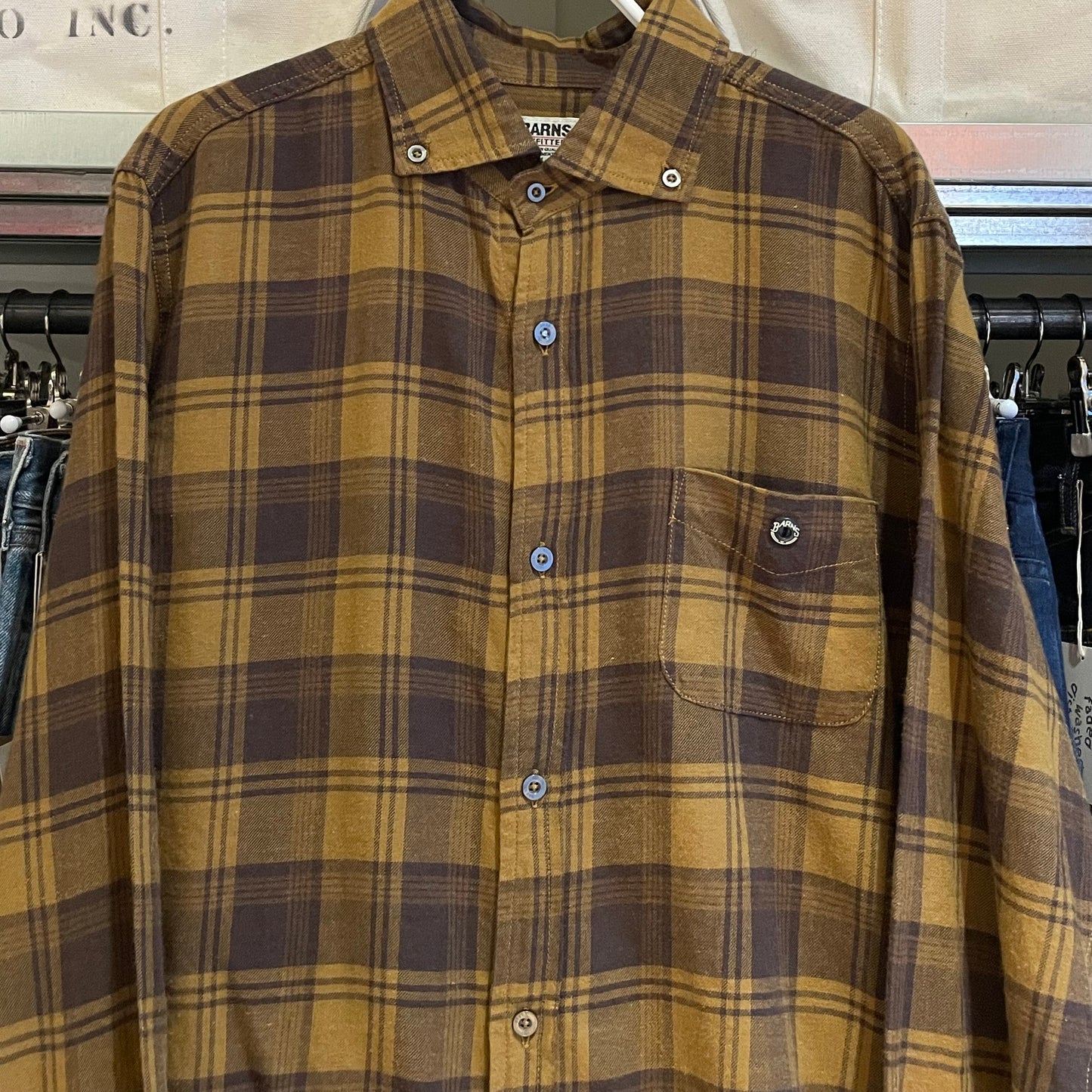 Plaid Flannel Shirt Brown