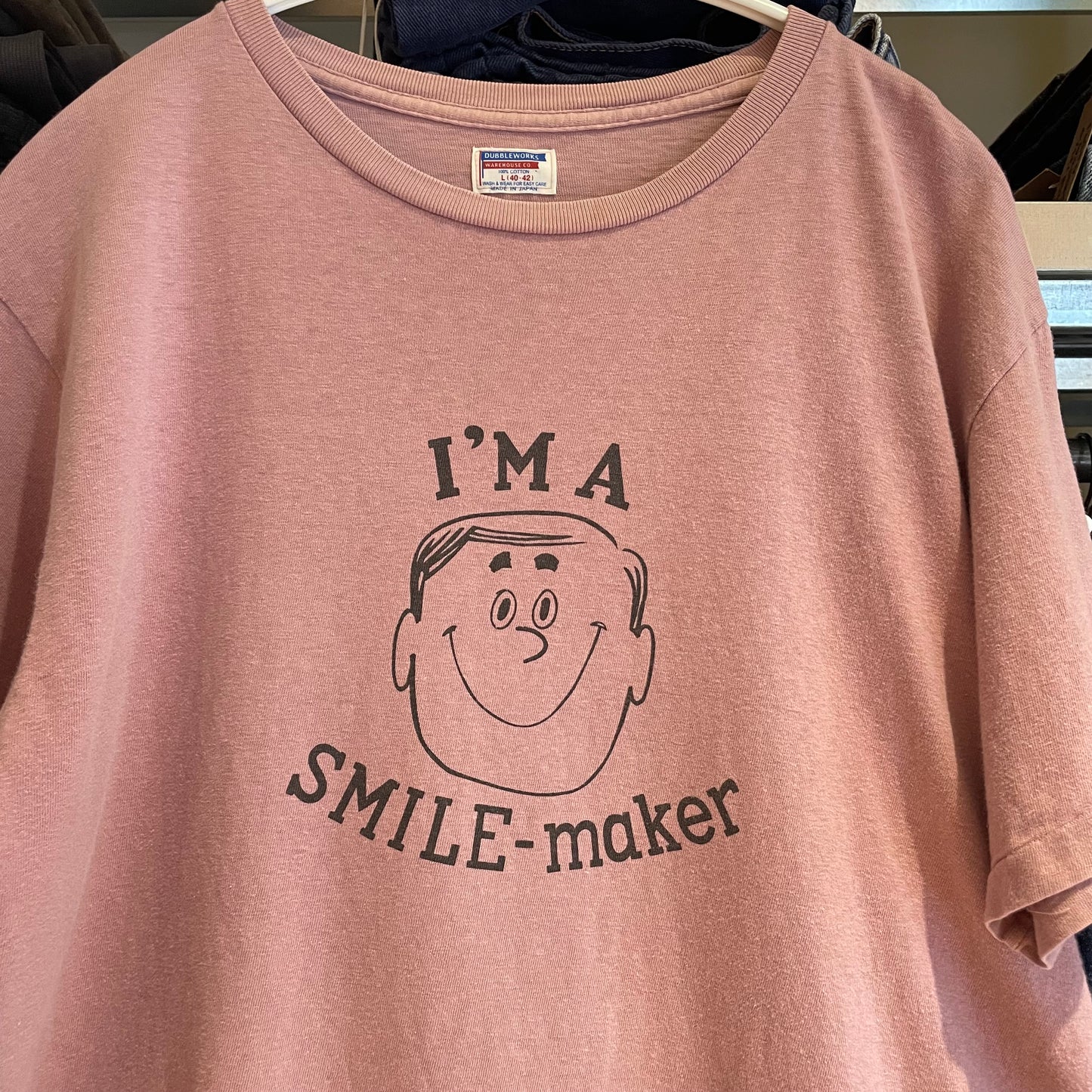 Smile-Maker Cartoon Graphic Tee Mauve