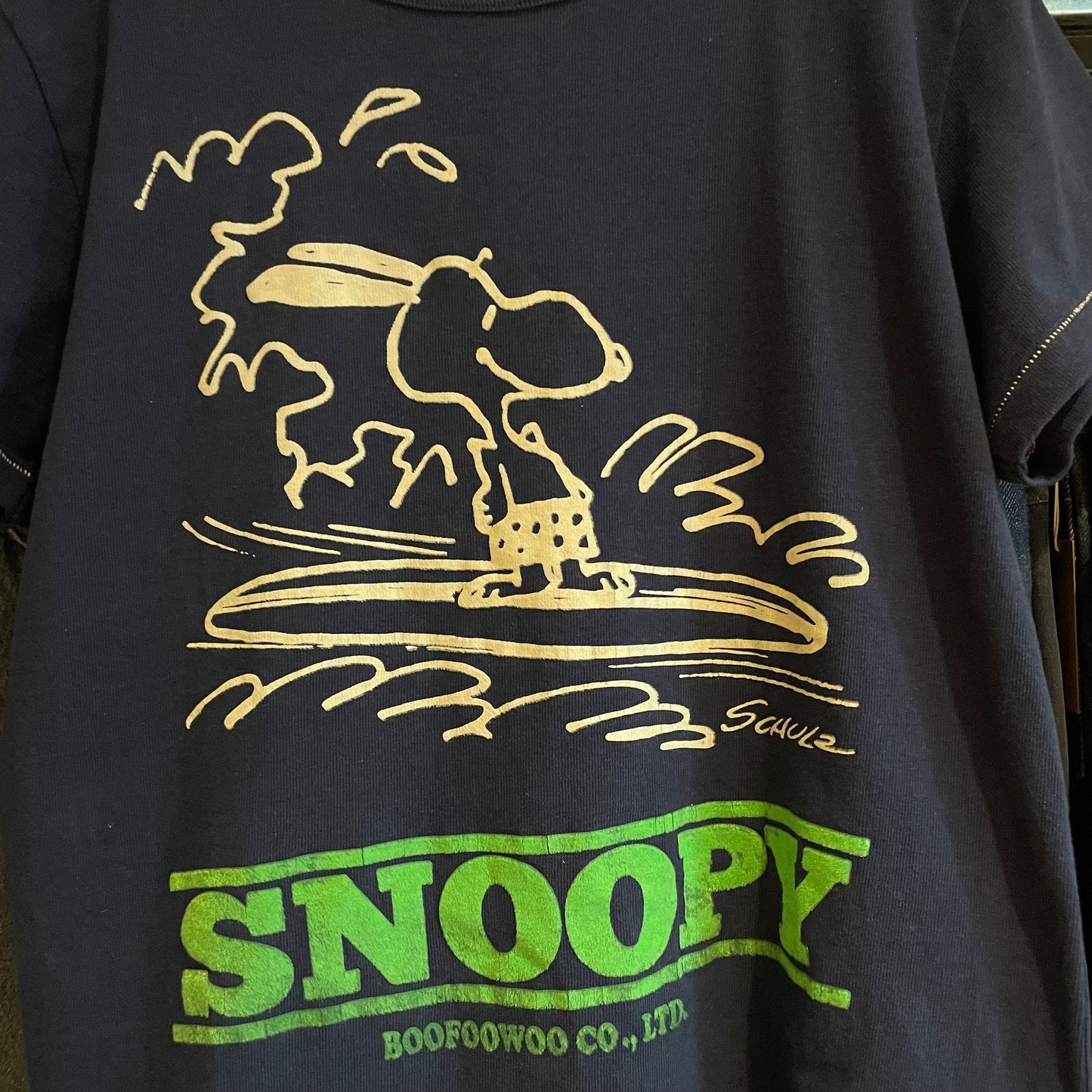 Snoopy Surf Graphic Tee Navy Single Stitch