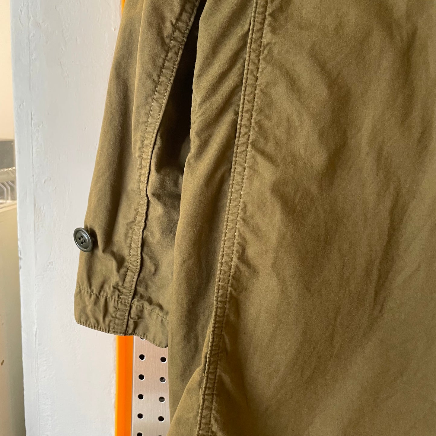 Drawstring Hood Parka Olive Green Military