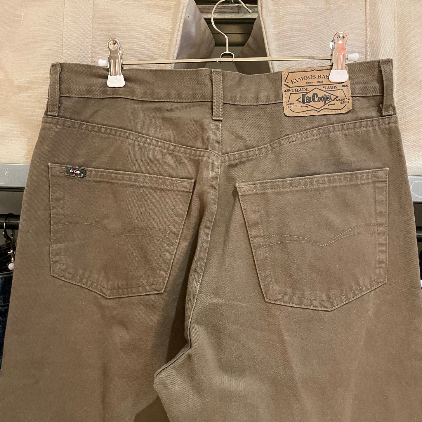 Relaxed Straight Pants Brown Lampo Zip