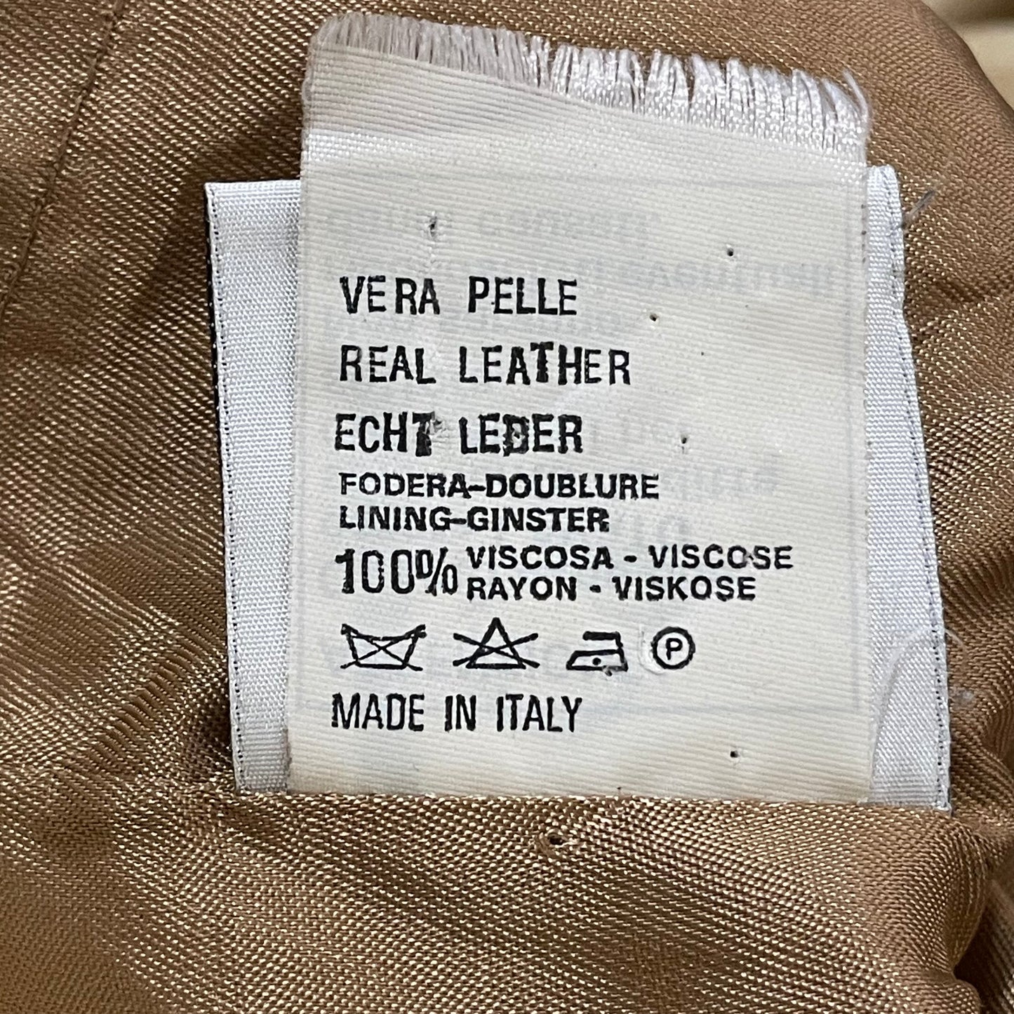 Double Pocket Leather Shirt Tan
