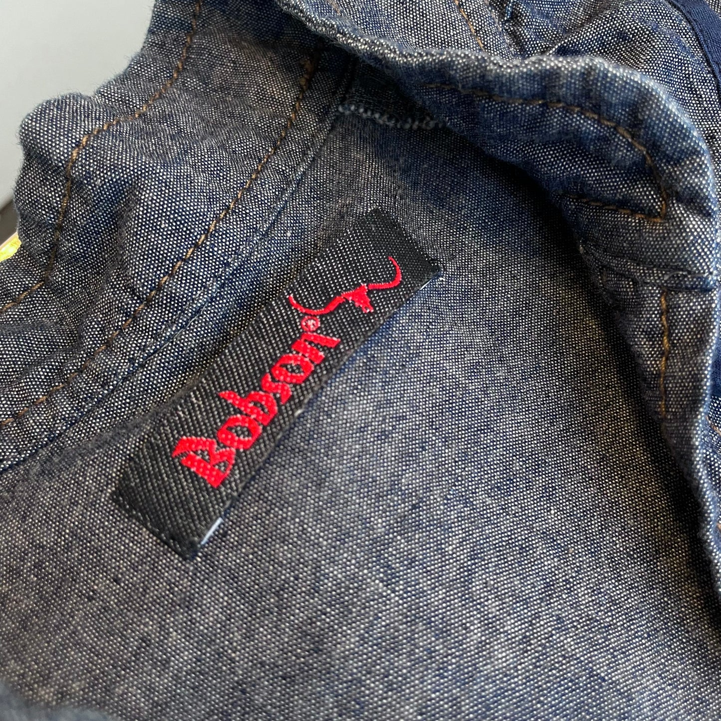Frill Collar Denim Shirt Navy