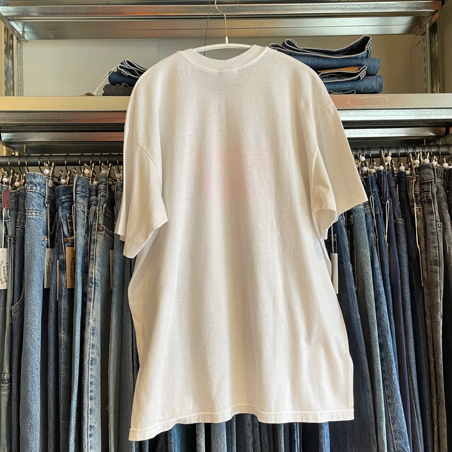 Workshop Task Force Tee White Pink Print