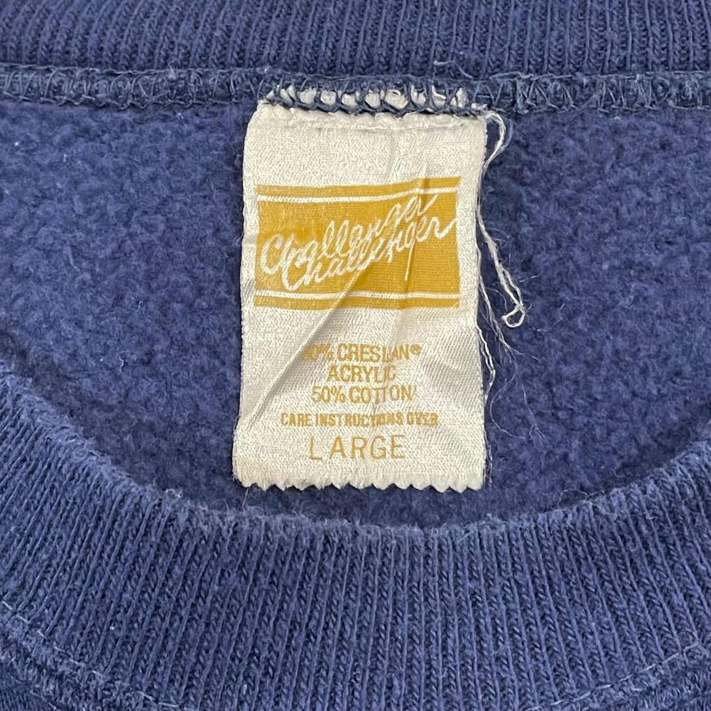 Navy Blank Cotton Blend Sweatshirt