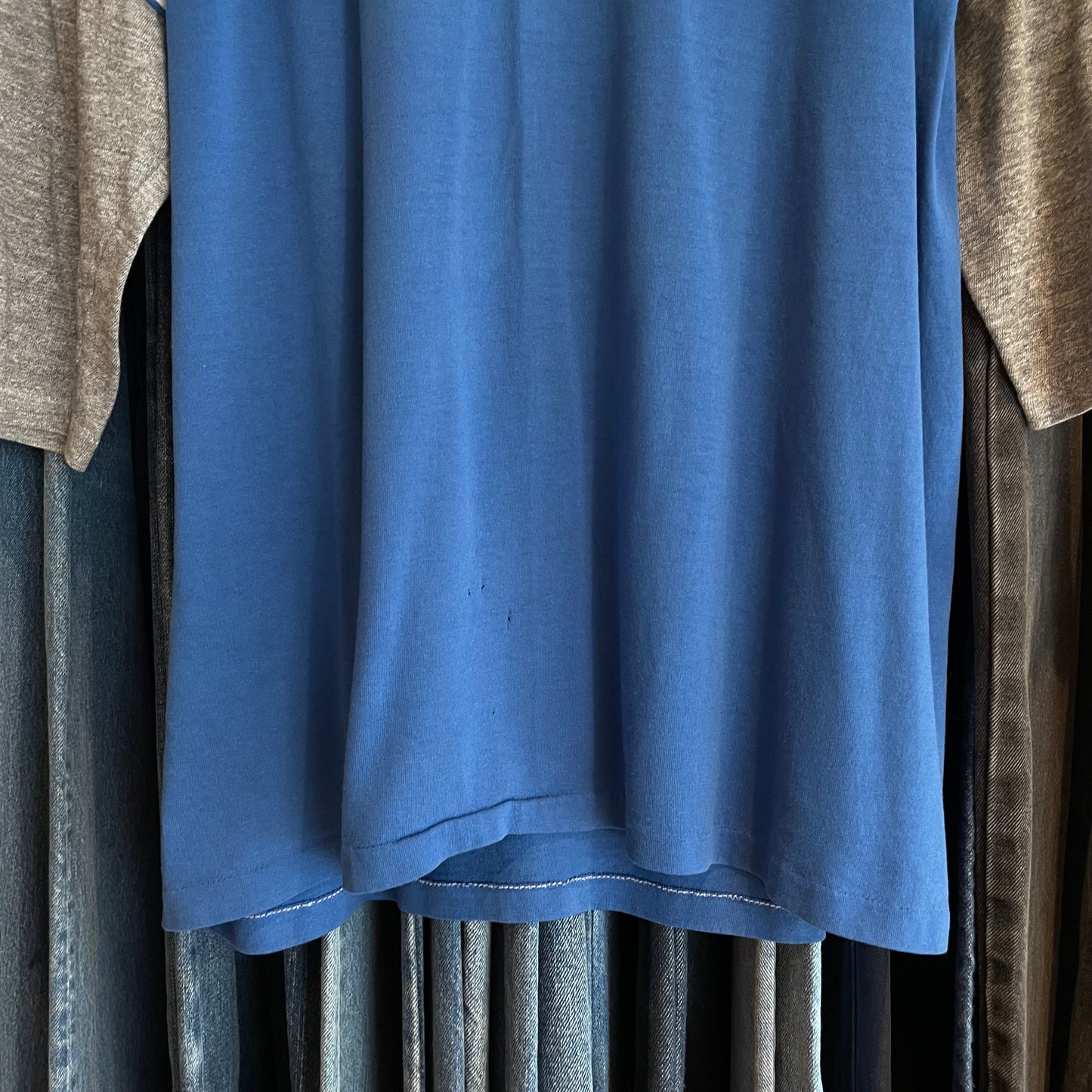 Raglan T-Shirt Blue Cotton