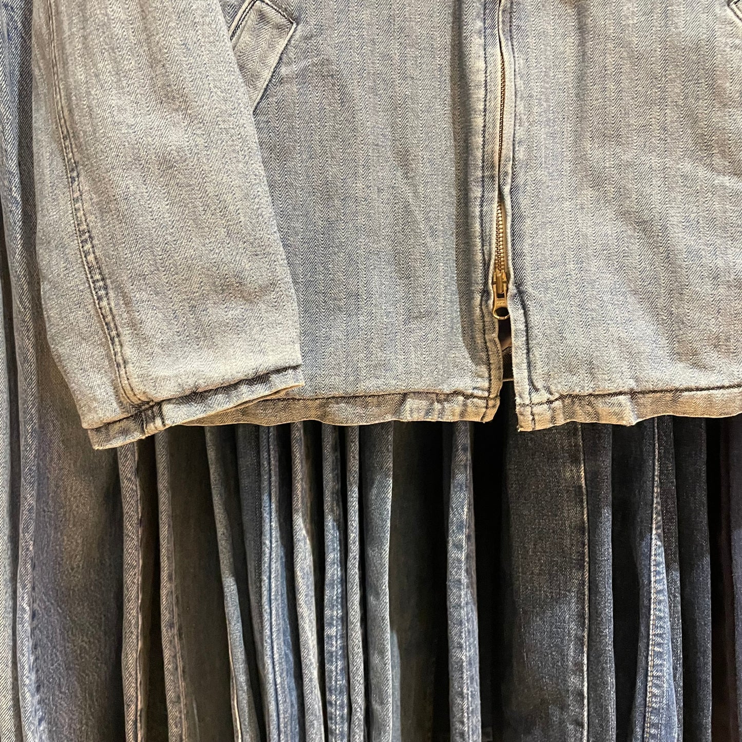 Denim Work Jacket Faded Blue