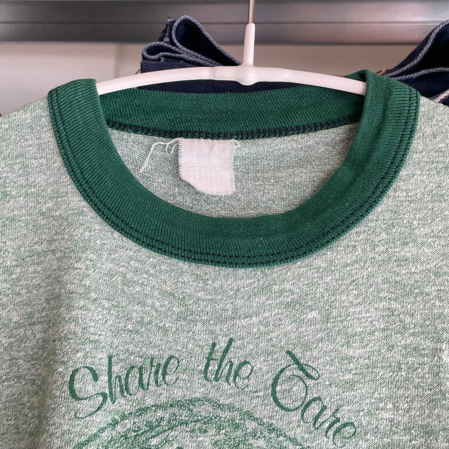 Share the Care Ringer T-Shirt Green