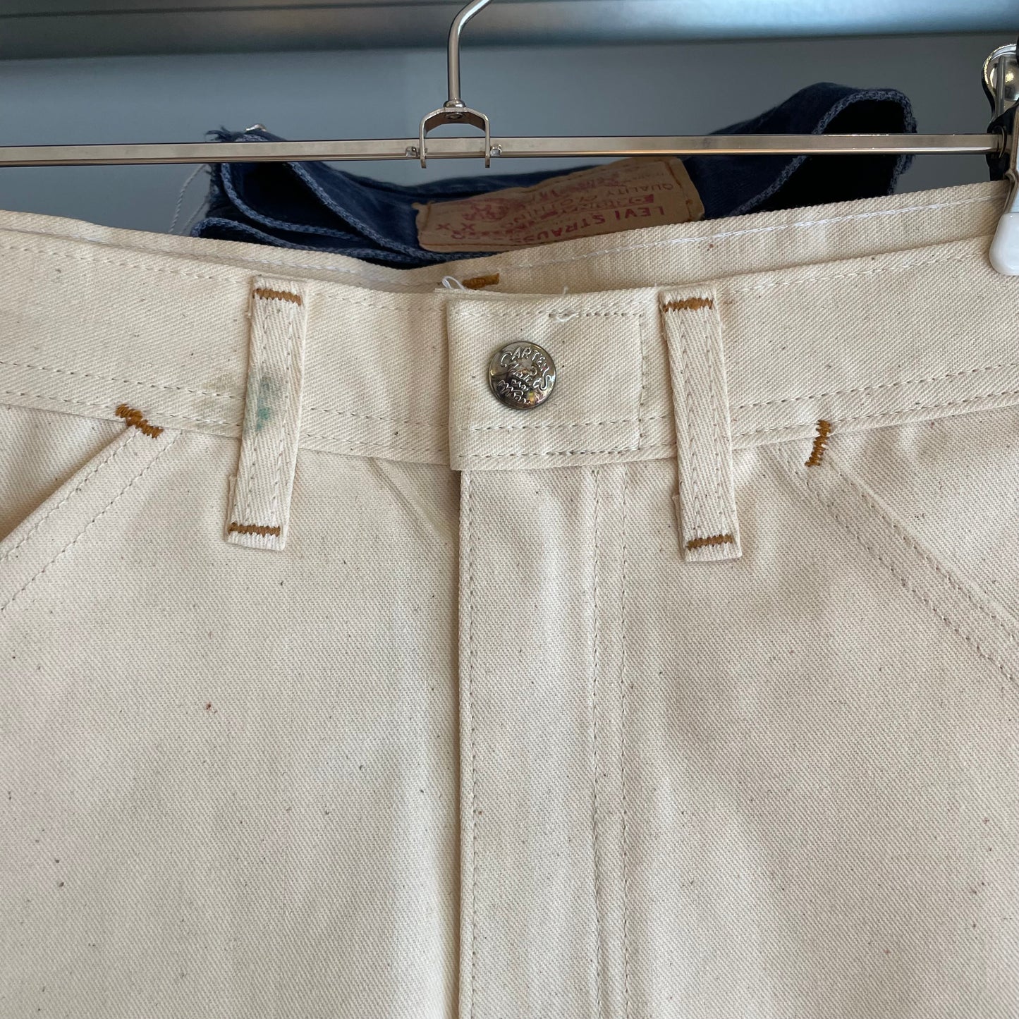Painter Shorts White Cotton Deadstock