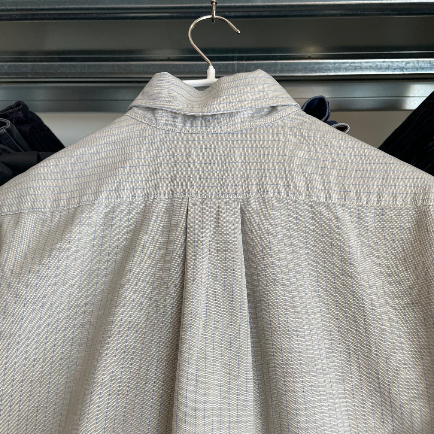 Stripe Button-Down Shirt Gray