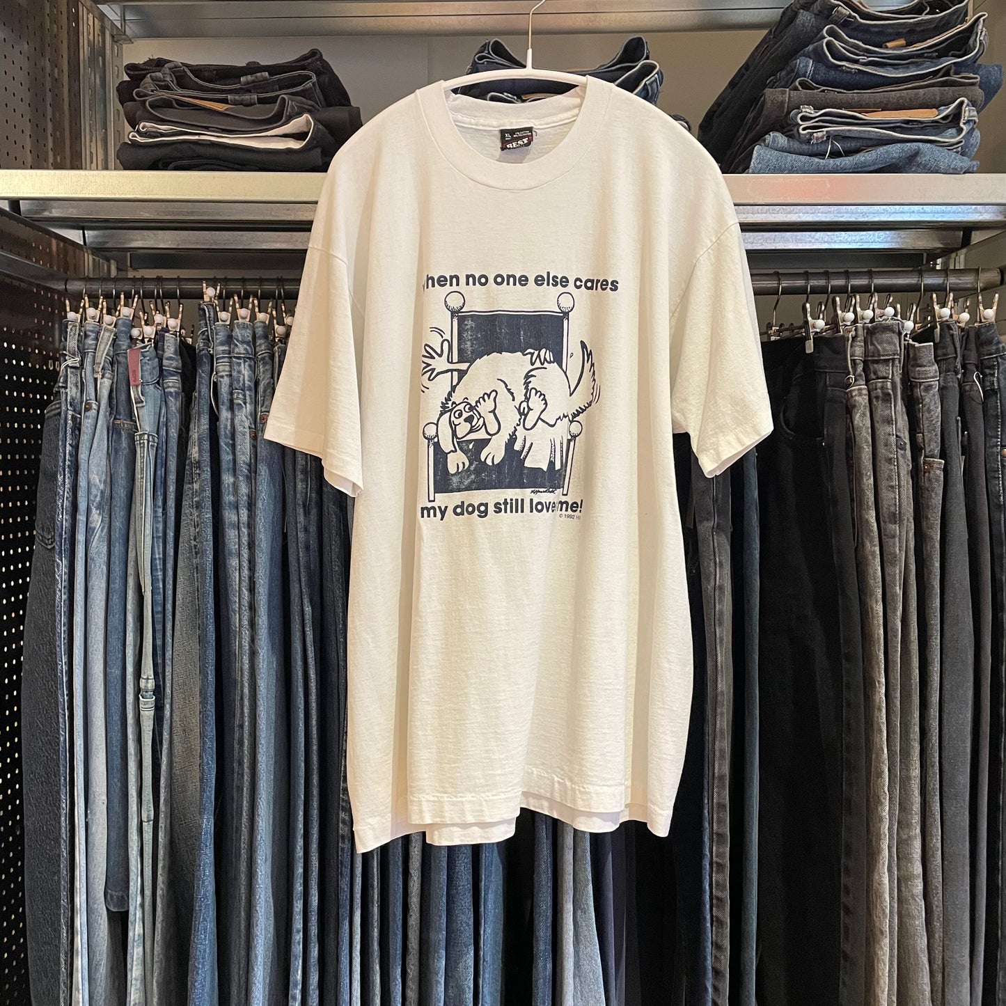 My Dog Still Loves Me T-Shirt White Cotton/Polyester