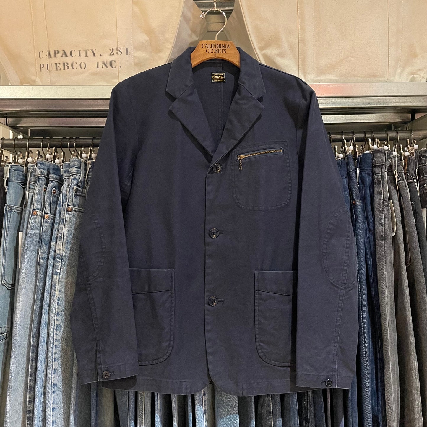 Work Jacket Washed Navy