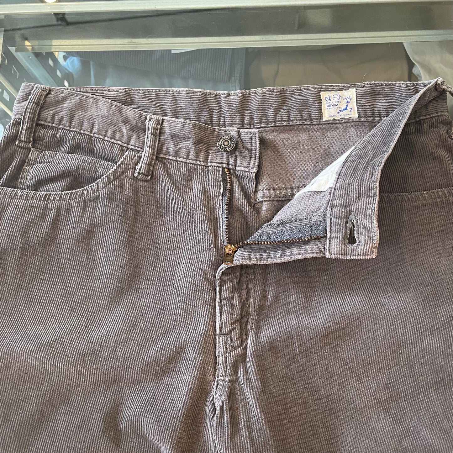 Corduroy Shorts Charcoal Faded