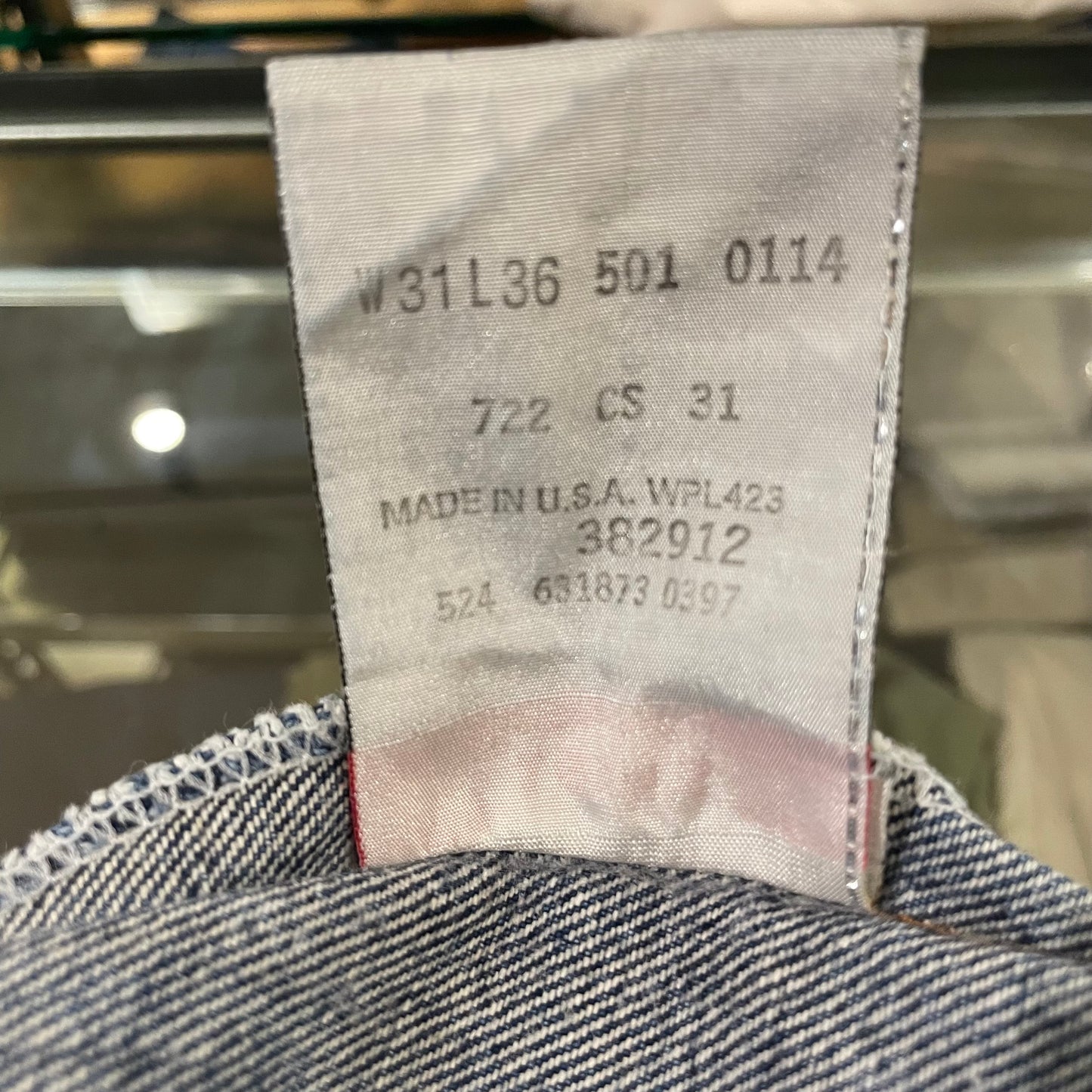 501 Jeans Regular Medium Straight Washed Blue