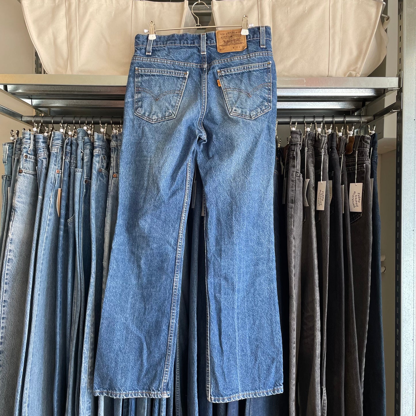 517 Jeans Orange Tab Medium Wash Blue