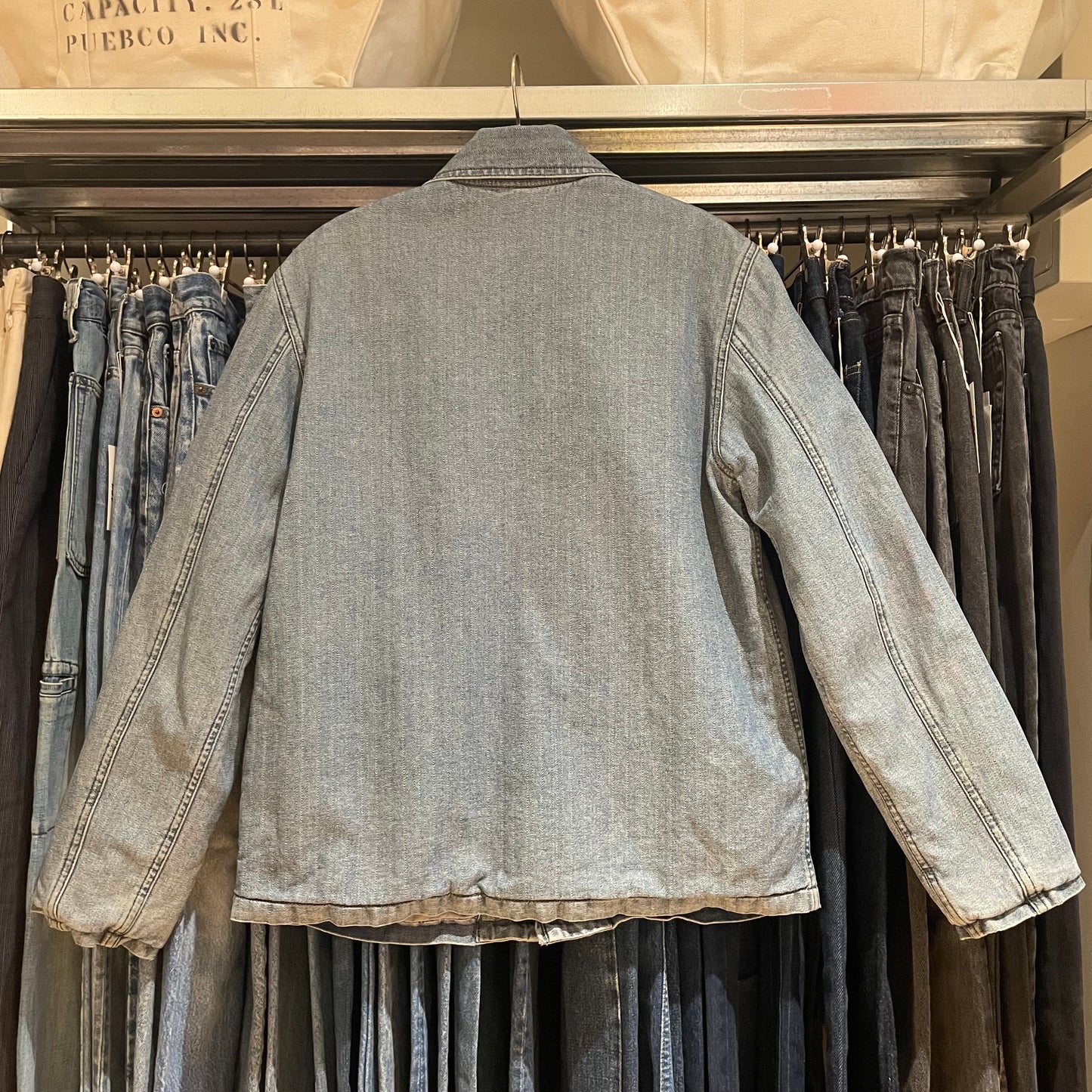 Denim Work Jacket Faded Blue