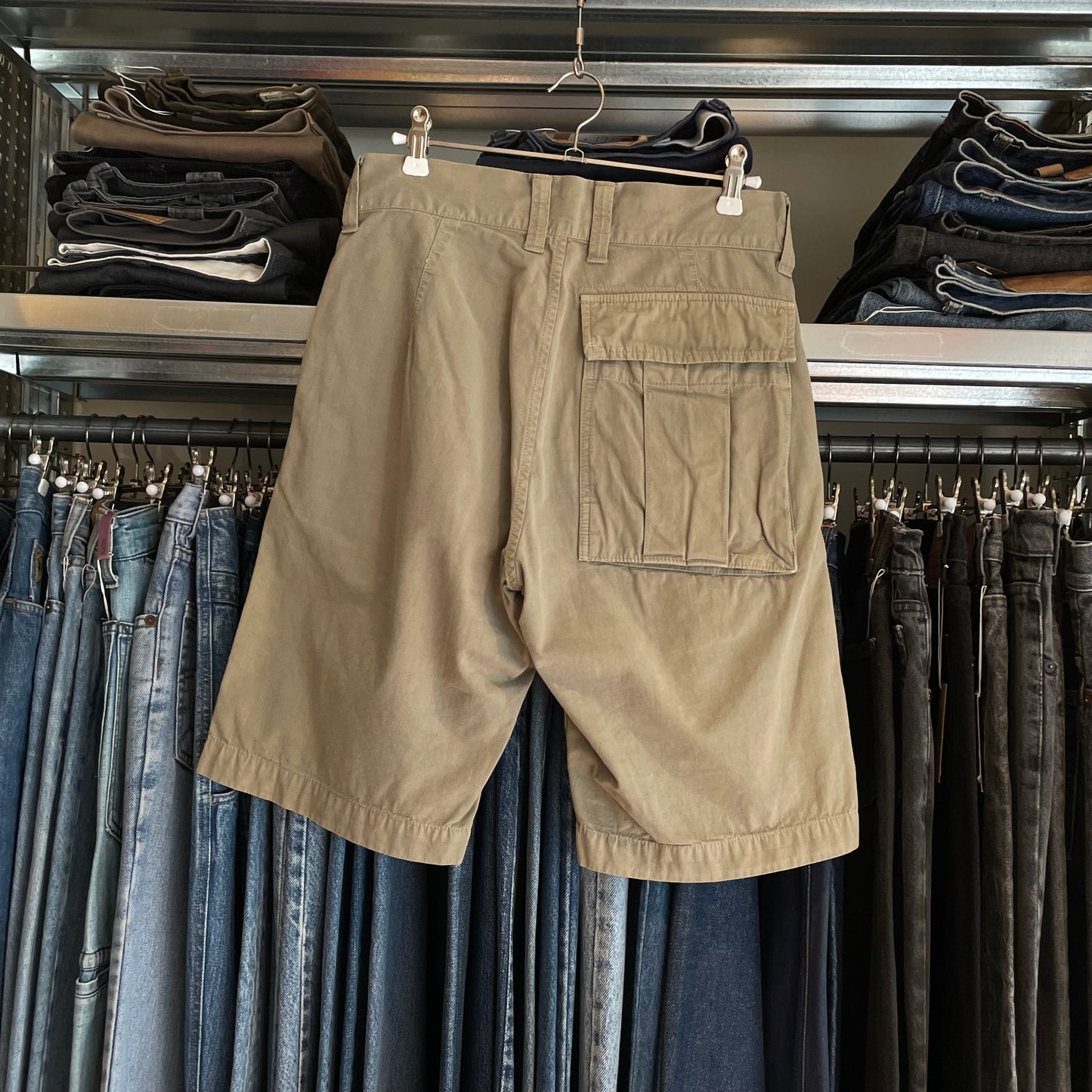 Cotton Shorts Khaki Light Cotton