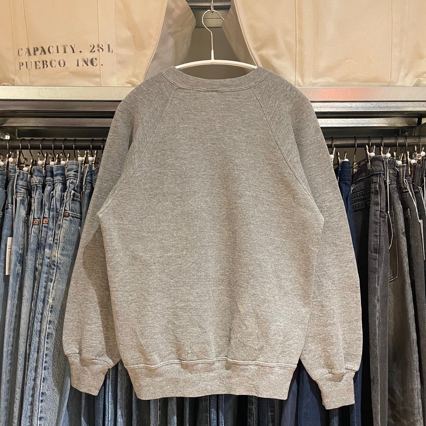 Blank Sweatshirt Tri-Blend Raglan Tubular Grey