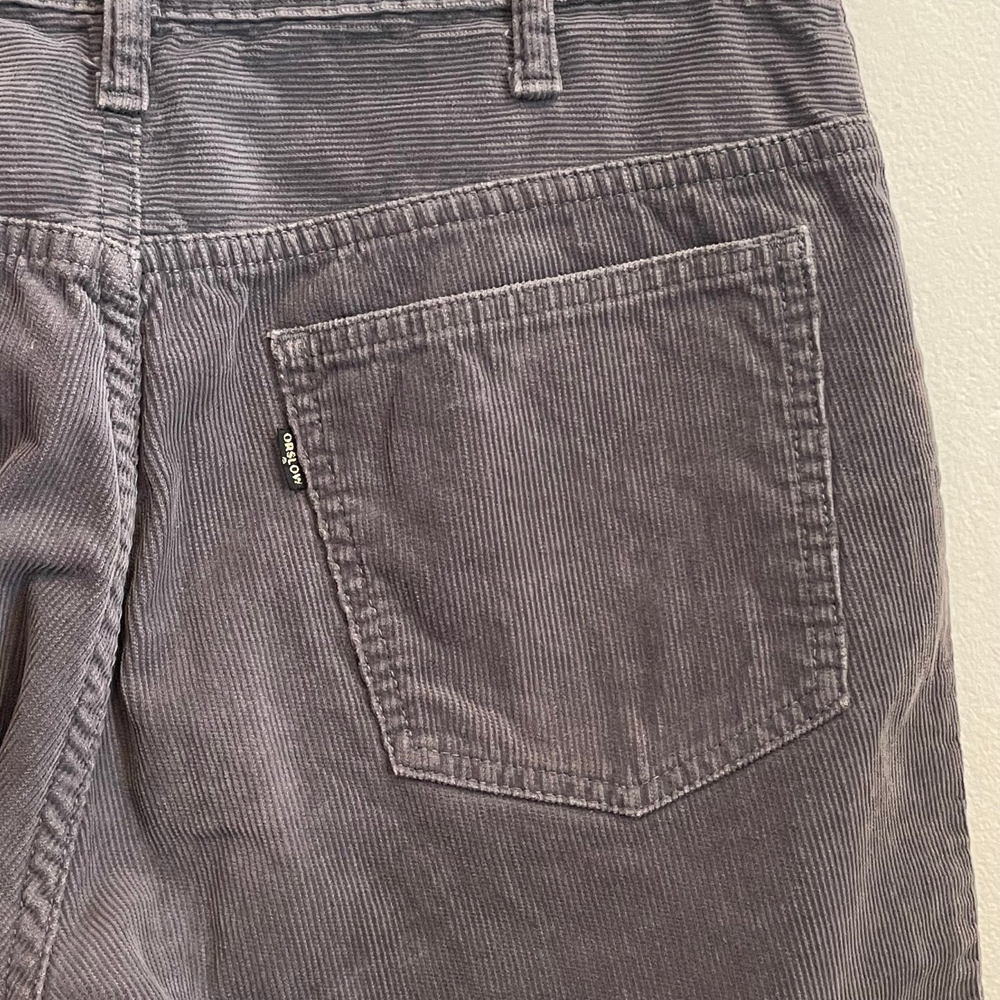 Corduroy Shorts Charcoal Faded